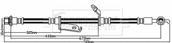 BORG & BECK Тормозной шланг BBH8108